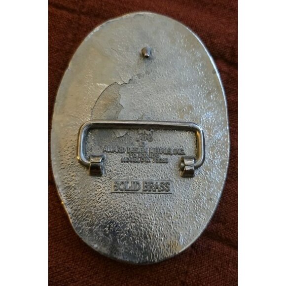 ADM Award Design Medals INC Solid Brass Vintage Belt Buckle Monogram Initial E - Picture 4 of 6